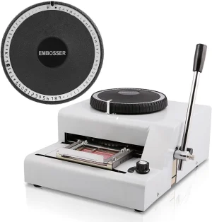 Embossing Machine 72 Characters Card Embosser Printer Gift Card Credit ID PVC Card Embosser Stamping Machine Manual Embosser Machine