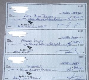 EAGLE BANK DEPOSIT CHECK | $2000 - $5000